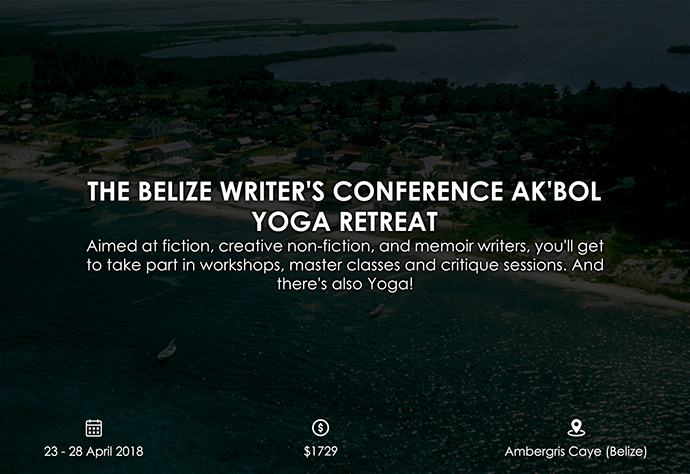 best retreats and workshops for fiction writers 2018 - The Belize Writer’s Conference joeygarcia.com