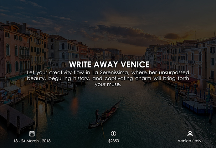best retreats and workshops for fiction writers - Write Away Venice writeawayeurope.com